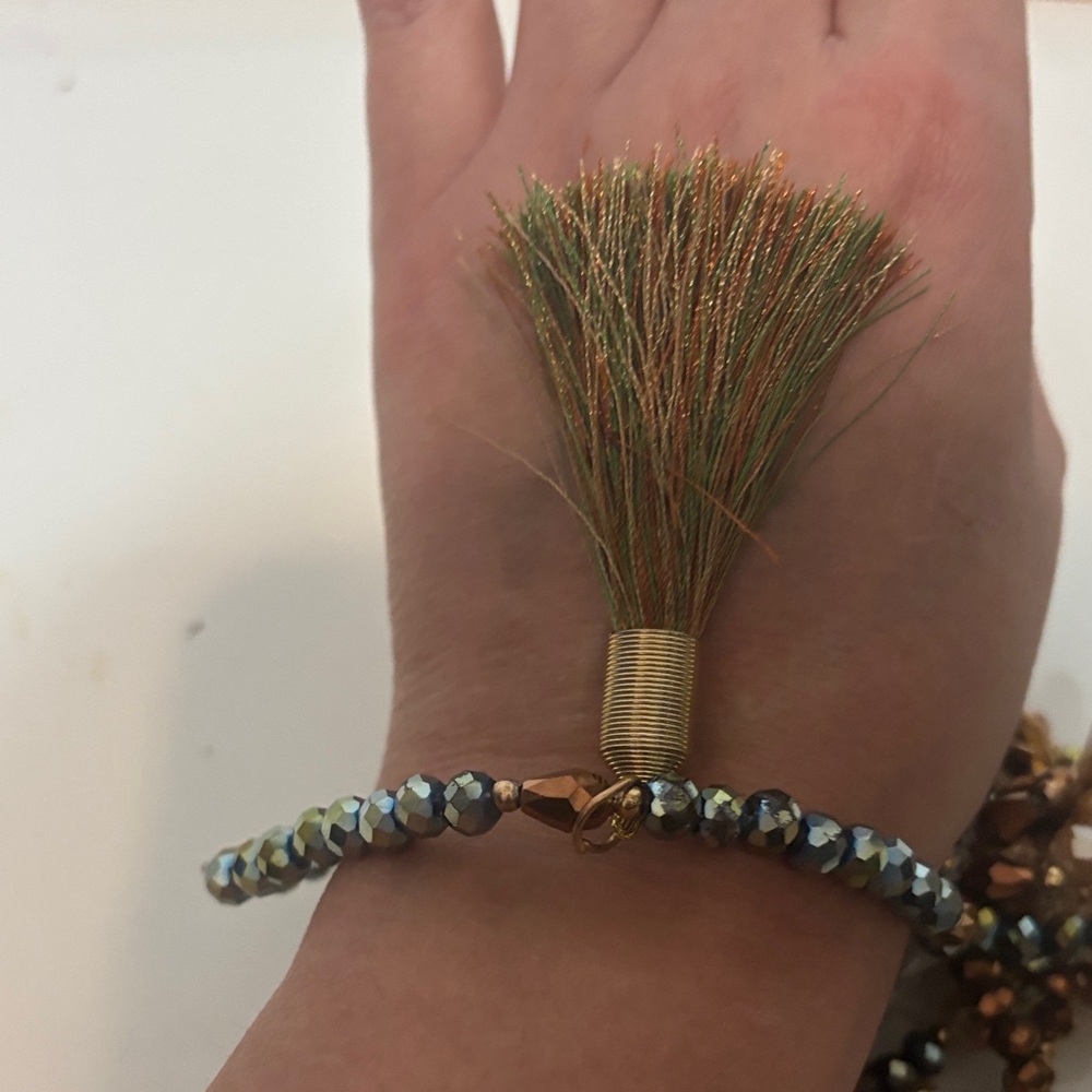 Bach Beaded set of 7 stretch bracelets with charms. NWT - Picture 12 of 15